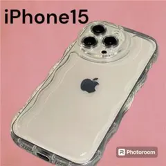 iPhone15 ケース　透明　クリア　うねうね　ソフト　推し　韓国