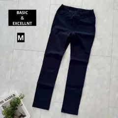 【 ベーシックエクセレント】スキニーストレッチパンツ◇ネイビー・M