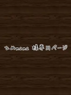 ひめmama♡様専用ページ