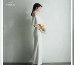 オフショルダー ホワイト ウェディングドレス