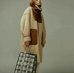 最終値下げ！roku 6. フェイクムートンロングコート36