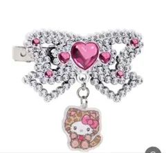 サンリオ シークレットヘアクリップ ギャルネコ キティ　シルバー