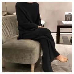 リブニットセットアップ　春秋冬