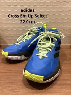 adidas バスケットボールシューズ 22cm ブルー×イエロー - メルカリ