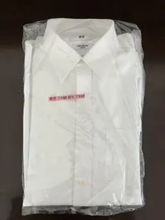 【美品】UNIQLO スーパーノンアイロン スリムフィット ホワイトシャツ L