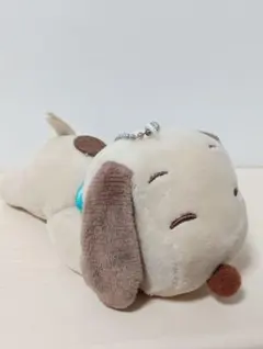 モカカラーのおしゃれなスヌーピー 　キーホルダー 　SNOOPY　ぬいぐるみ