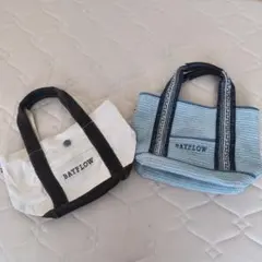 BAYFLOW トートバッグ 2点セット ホワイト/ブルー