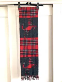 スコットランド　タータンチェック　ウール　マフラー　グレンプリンス