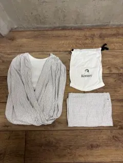 Konny 抱っこひも　XSサイズ　グレー・チェック柄