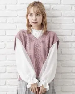 ニットベスト シャツ