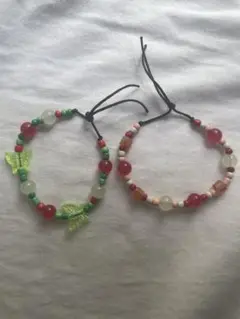 カラフルビーズブレスレットさくらんぼセット