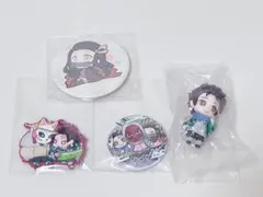 竈門炭治郎 禰豆子 錆兎 鬼滅の刃ばんちょうこうラバーマスコット 缶バッジ