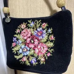 Feiler フラワー刺繍 ハンドバッグ