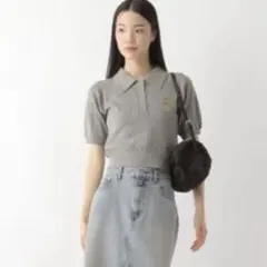 春夏　ケーブルポロニット