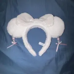 ミッキーマウス風ホワイトカチューシャ