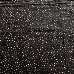 コーデュロイ生地　茶色に白ドット柄