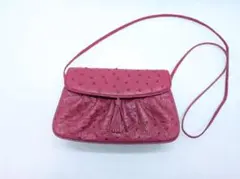 MARIONA オーストリッチ ショルダーバッグ ボルドー（60408-14 
