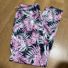 【美品】ROXY M 水着パンツ ネイビー ピンク葉柄