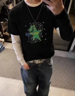 archive Ｔシャツ opium 星柄 短丈 y2 古着 swag