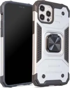 iPhone12 Pro ケース リング付き シルバー