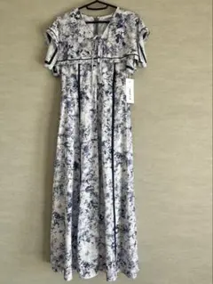 FRAY I.D 花柄フレアスリーブマキシワンピース　タグ付きペチコート付き