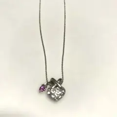 K14WG （14金ホワイトゴールド）ハートモチーフネックレス
