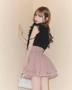 殿堂入り!!美脚になれるスカート♡（インナーパンツ付SMD0042くすみピンクM