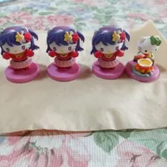 なりきりハローキティーチョコエッグアイドル、ひとりキャンプハローキテイ4個セット