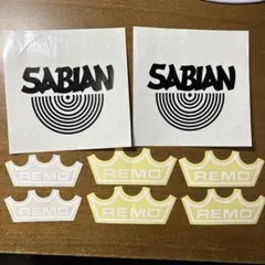SABIAN REMO ステッカー シール 透明 ドラム