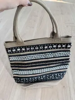 UNITED ARROWS　ユナイテッドアローズ　ビジュー　バッグ　キャンバス