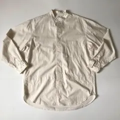 UNIQLO +J シャツ ホワイト 長袖 バンドカラー 綿 シンプル L