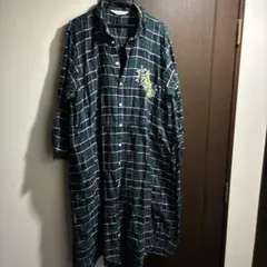 SUPER HAKKA チェック柄刺繍シャツワンピース