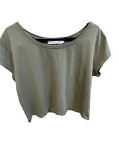 AZUL 半袖Tシャツ S オリーブショート丈