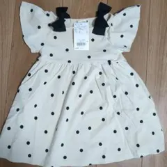 branshes 水玉模様 ワンピース 100cm アイボリー新品