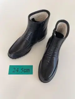 黒いムートンブーツ 24.5cm