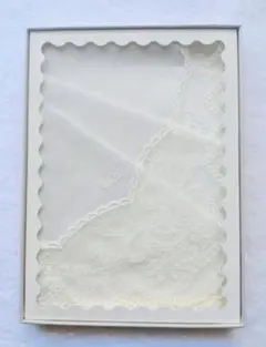 【新品未使用】 銀座和光 WAKO 刺繍 レース 花柄 ハンカチ