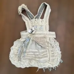 子供 撮影用 アンティーク調レース装飾 エプロン