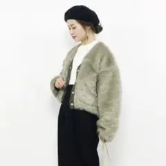 LOWRYSFARM リバーシブルボアブルゾン カーキ アウター