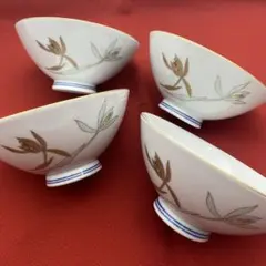 深川製磁　花蘭　飯碗　茶碗　ご飯茶碗　4個
