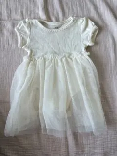 H&M ホワイト ワンピース 3-6ヶ月　ベビー　ロンパース　セレモニー