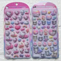 【新品/国内正規品】　コットンパフィシール　キティ　クロミ　マイメロ　2枚セット