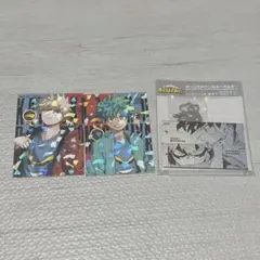 ヒロアカ　オーロラアクリルキーホルダー　最強ジャンプ付録　ステッカー　爆豪　緑谷
