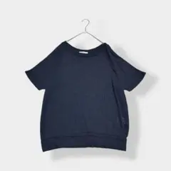 grove グローブ ワールド ざっくり網 透け感 半袖 Tシャツ ネイビー Mのサムネイル