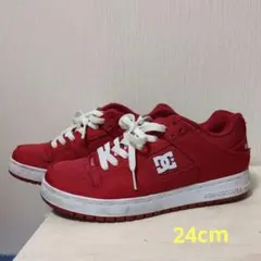 DC SHOESレッド スニーカー ローカット 24cmのサムネイル