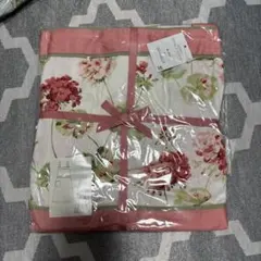 【ローラアシュレイ】花柄エプロン 綿100% ポケット付き