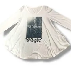 Femicite 長袖Tシャツ グラフィックプリント　スェミシテ　ホワイト　白
