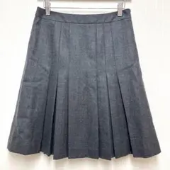 ミッシェルクラン　プリーツスカート グレー系 40 フェミニン感✨　【1364】