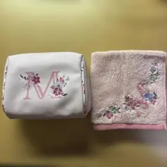 Afternoontea 花柄イニシャルMポーチ・タオルハンカチ レディース