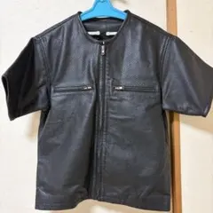 LL 美品 SRP 本革 パンチングメッシュレザー ジャケット ツートン