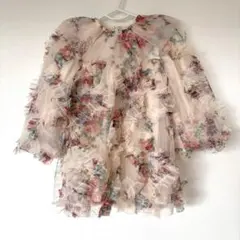 Cottoli 花柄チュールワンピース